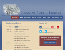 Tablet Screenshot of lebanonlibrary.org